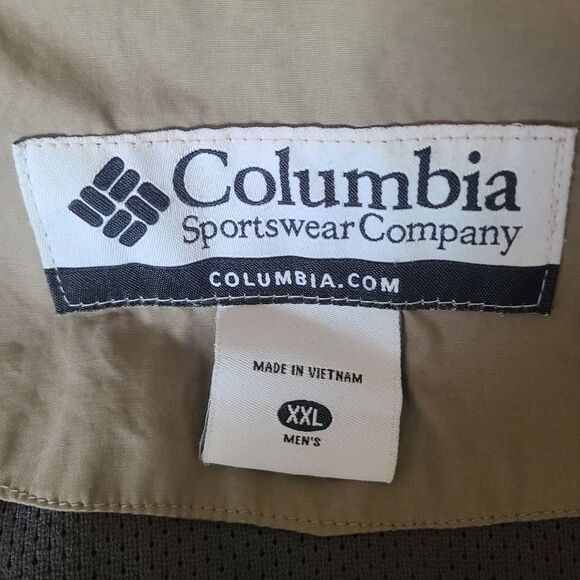 Y2K columbia sportswear men’s windbreaker jacket olive green khaki casual XXL - Picture 3 of 9